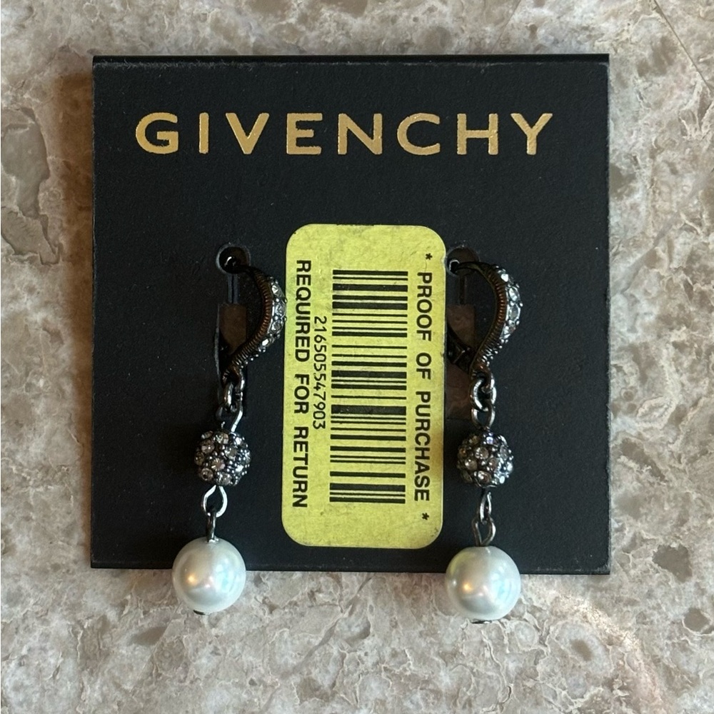 Givenchy Black and White Dangle Earrings